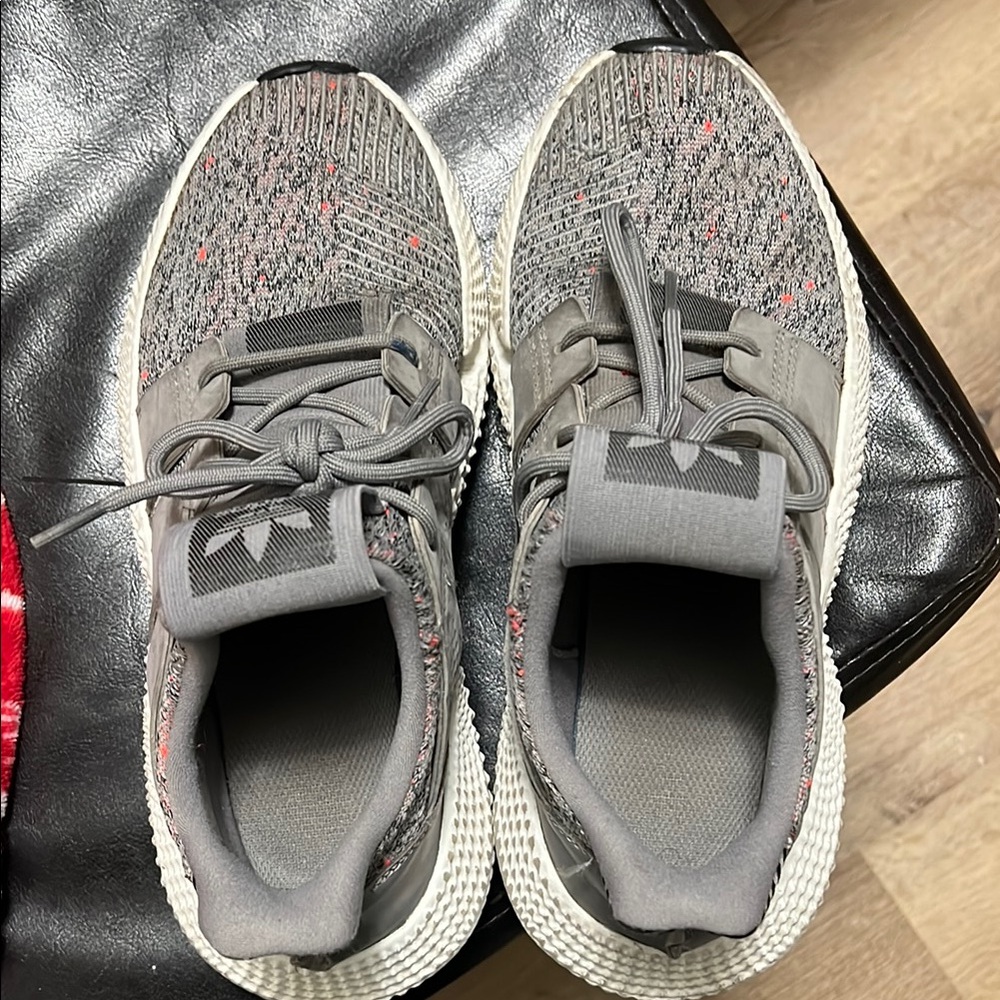 adidas Gray and Red Athletic Shoes